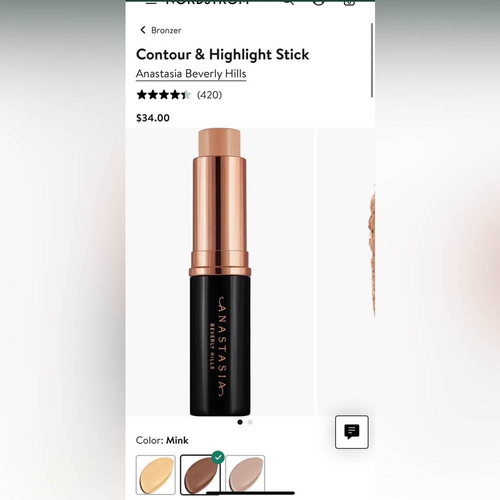 NWT Anastasia stick contour + highlight